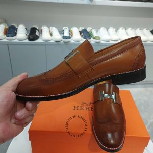Giày Loafer Hermes nam da trơn hàng hiệu xách tay - Hình ảnh 7