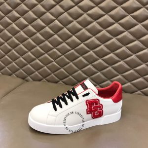 Giày sneaker Dolce & Gabbana màu trắng phối đỏ hàng hiệu - Ảnh 7