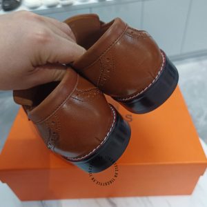 Giày Loafer Hermes nam da trơn hàng hiệu xách tay - Hình ảnh 8