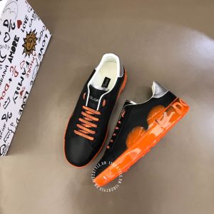 Giày Dolce & Gabbana nam màu đen phối cam nổi bật hàng hiệu - Ảnh 2