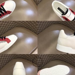 Sneaker D&G trắng phối đỏ đô dây buộc đen hàng hiệu - Ảnh 8