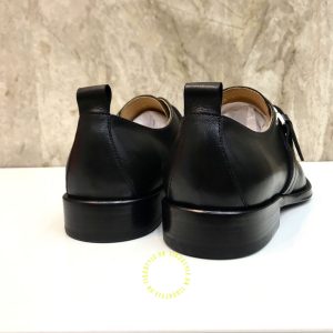 Giày lười Hermes nam màu đen quai ngang cao cấp - Ảnh 8