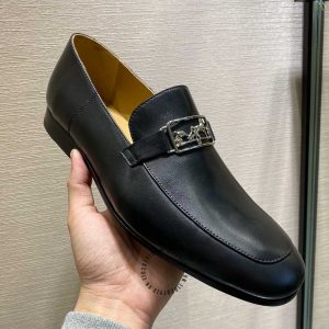 Giày Loafer Hermes nam màu đen logo cao cấp giá ưu đãi - Hình ảnh 5