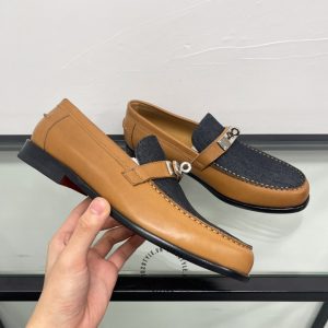 Giày Loafer Hermes nam da bò cải denim sang trọng giá ưu đãi - Ảnh 6