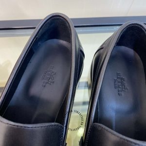 Giày Loafer Hermes nam da trơn logo chữ H phiên bản cao cấp - Hình ảnh 6