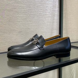Giày Loafer Hermes nam màu đen logo cao cấp giá ưu đãi - Hình ảnh 4