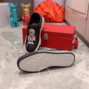 Giày slipon Dolce & Gabbana màu đen họa tiết thêu cao cấp - Ảnh 5
