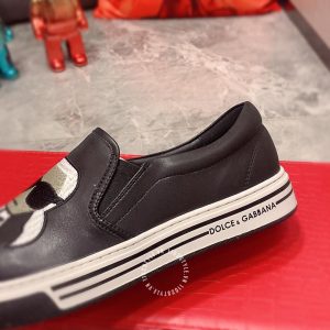 Giày slipon nam Dolce & Gabbana màu đen họa tiết nổi bật - Ảnh 9