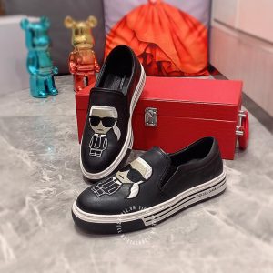 Giày slipon nam Dolce & Gabbana màu đen họa tiết nổi bật - Ảnh 2
