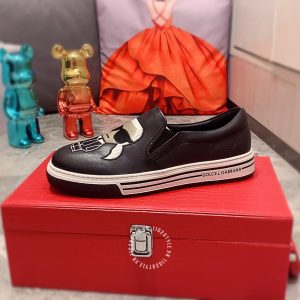 Giày slipon nam Dolce & Gabbana màu đen họa tiết nổi bật - Ảnh 8