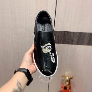 Giày slipon nam Dolce & Gabbana màu đen replica 1:1 chính hãng - Ảnh 6