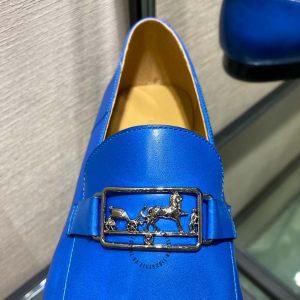 Giày Loafer Hermes nam màu xanh nổi bật phiên bản hàng hiệu - Hình ảnh 8