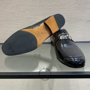 Giày Loafer Hermes nam màu đen da bóng hàng hiệu giá ưu đãi - Hình ảnh 8