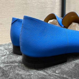 Giày Loafer Hermes nam màu xanh nổi bật phiên bản hàng hiệu - Hình ảnh 8