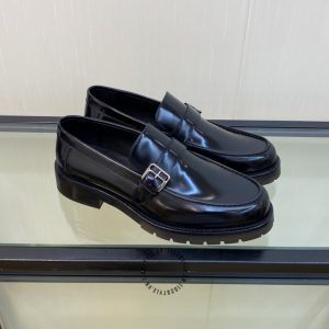 Giày Loafer Hermes nam quai ngang hàng hiệu xách tay cao cấp - Hình ảnh 3