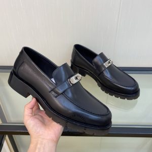 Giày Loafer Hermes nam da trơn phiên xách tay cao cấp - Hình ảnh 4