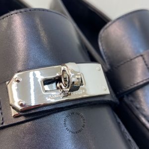 Giày Loafer Hermes nam da trơn phiên xách tay cao cấp - Hình ảnh 6