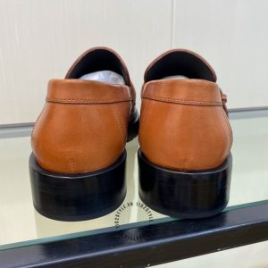 Giày Loafer Hermes nam da trơn màu nâu cao cấp xách tay - Hình ảnh 8