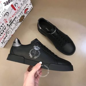 Giày sneaker Dolce & Gabbana nam màu đen da lì cao cấp - Ảnh 3