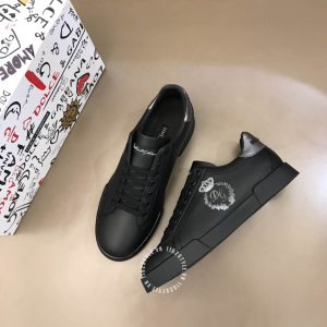 Giày sneaker Dolce & Gabbana nam màu đen da lì cao cấp - Ảnh 4