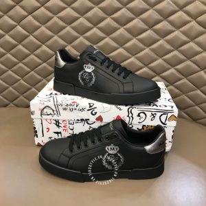 Giày sneaker Dolce & Gabbana nam màu đen da lì cao cấp - Ảnh 2