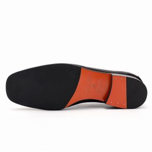 Giày Loafer Hermes nam màu đen da bóng phiên bản hàng hiệu - Hình ảnh 10
