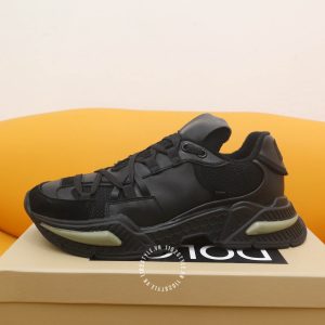 Giày sneaker Dolce & Gabbana màu đen buộc dây hàng hiệu - Ảnh 4