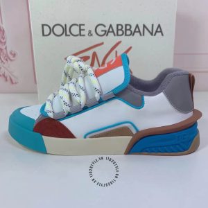 Giày unisex Dolce & Gabbana màu trắng phối xanh cao cấp - Ảnh 7