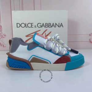 Giày unisex Dolce & Gabbana màu trắng phối xanh cao cấp - Ảnh 8