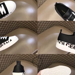 Giày thể thao D&G unisex màu trắng phối logo đen cao cấp Luxury - Ảnh 9