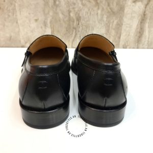 Giày lười nam hàng hiệu Hermes màu đen da trơn like auth - Ảnh 9