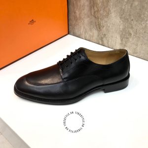 Giày nam hàng hiệu hermes màu đen fake loại 1 giá tốt - Hình ảnh 6