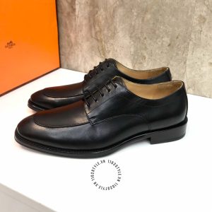 Giày nam hàng hiệu hermes màu đen fake loại 1 giá tốt - Hình ảnh 5