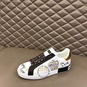 Giày Dolce & Gabbana màu trắng dây phối hoạ tiết hàng hiệu - Ảnh 6