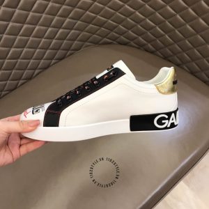 Giày Dolce & Gabbana màu trắng dây phối hoạ tiết hàng hiệu - Ảnh 7