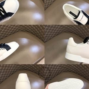 Giày thể thao Dolce & Gabbana màu trắng logo đen hàng hiệu - Ảnh 9