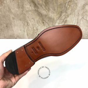 Giày lười nam hàng hiệu Hermes like auth màu đen họa tiết da rắn - Ảnh 9