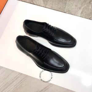 Giày nam hàng hiệu Hermes màu đen super fake loại 1 - Hình ảnh 3