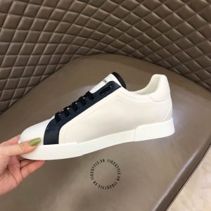 Giày thể thao Dolce & Gabbana màu trắng logo đen hàng hiệu - Ảnh 8