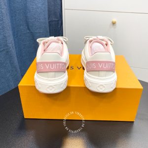 Giày thể thao Louis Vuitton nữ màu trắng đế hồng hàng hiệu - Ảnh 8