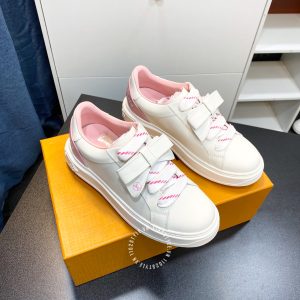 Giày thể thao Louis Vuitton nữ màu trắng đế hồng hàng hiệu - Ảnh 2