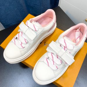 Giày thể thao Louis Vuitton nữ màu trắng đế hồng hàng hiệu - Ảnh 4