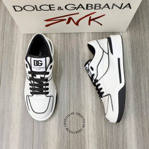 Giày unisex Dolce & Gabbana màu trắng viền đen cao cấp Luxury - Ảnh 2