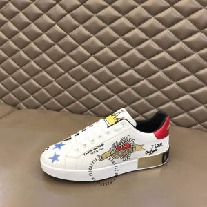 Giày thể thao Dolce & Gabbana màu trắng phối hoạ tiết cao cấp - Ảnh 6