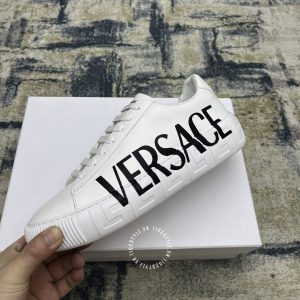 Giày nam Versace sneaker màu trắng họa tiết cao cấp - Ảnh 7