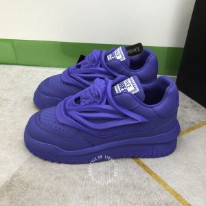Giày sneaker Versace nam da xịn màu xanh cao cấp - Ảnh 3