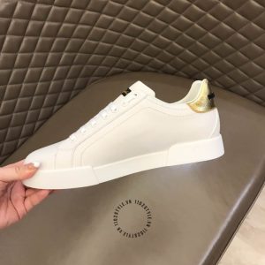Giày sneaker Dolce & Gabbana màu trắng gót vàng cao cấp - Ảnh 8