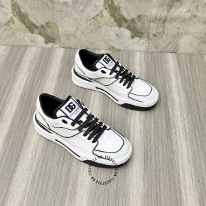 Giày unisex Dolce & Gabbana màu trắng viền đen cao cấp Luxury - Ảnh 3
