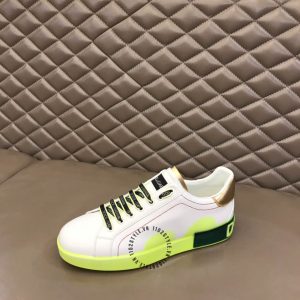 Giày Dolce & Gabbana unisex màu trắng phối xanh neon cao cấp - Ảnh 6