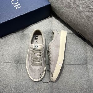 Giày nam Dior màu ghi da lộn cao cấp - Ảnh 2